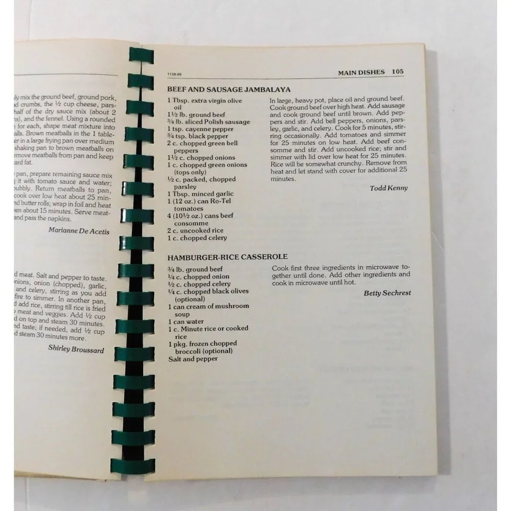 Treasured Recipes Cookbook St Michaels Catholic Church Family Friends PB Spiral